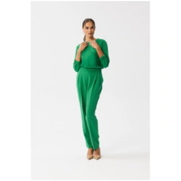 S355 Jumpsuit ar šķeltu izgriezumu - zaļš
