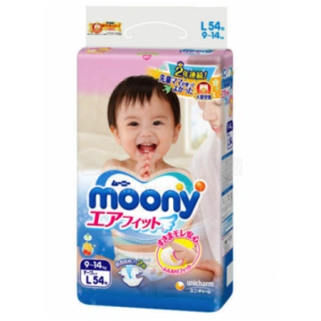Moony L Autiņbikses 54 gab./iepak (9 - 14 kg)