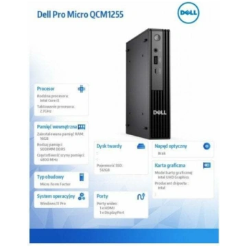 Komputer Dell Dell Pro Micro QCM1250 Intel Core i3