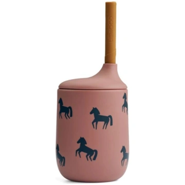Ūdens krūze ar salmiņu LIEWOOD Ellis Sippy Horses 