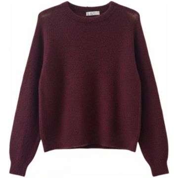 Halfpast8 Maglione Girocollo in Alpaca - Bordeaux