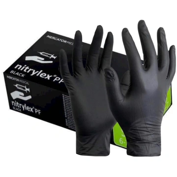 Beautyfor NITRYLEX Black Gloves, Nitrila cimdi mel