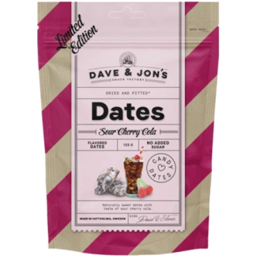 Dave & Jon"s dateles ar garšu Sour Cherry Cola 125