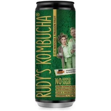 Tējas dzēriens RUDY"S Kombucha Matcha Marakuja, bu