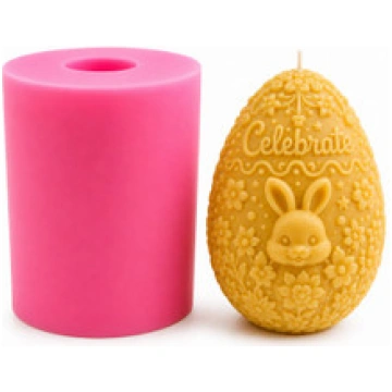 Easter Egg Candle Silicone Mold - Decorative Sprin