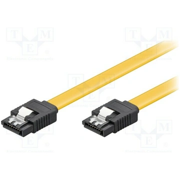 Cable: SATA; SATA L-Type plug,both sides; 0.3m; ye