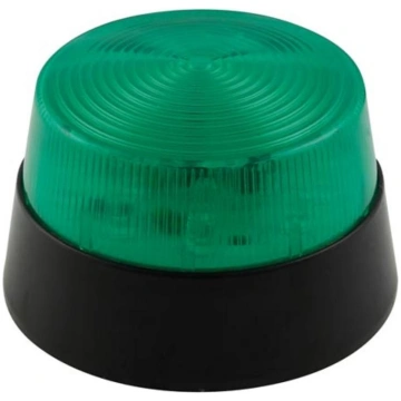 LED FLASHING LIGHT - GREEN - 12 VDC - ø 77 mm Chin