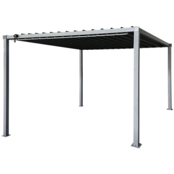 Bioklimatiskā tērauda pergola 3x3m ar regulējamu j
