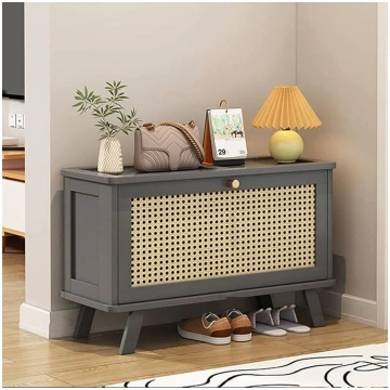Rattan apavu skapis uzglabāšanas organizators Divk