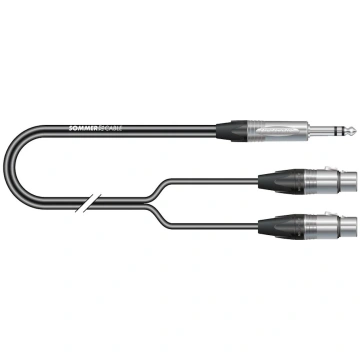 Patch cable, balanced SC-Onyx, 1 x 0,25 mm² | XLR 