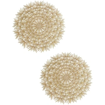 IMIKEYA 2 Pieces Table Mat for Dining Table Hollow