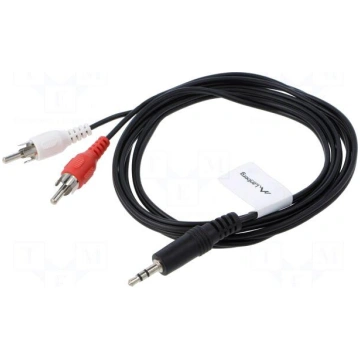 Cable | Jack 3.5mm 3pin plug,RCA plug x2 | 1.5m | 