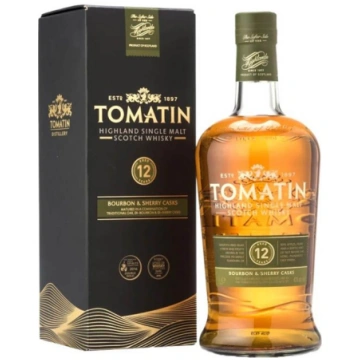 Viskijs Tomatin Bourbon & Sherry C.12YO 43%