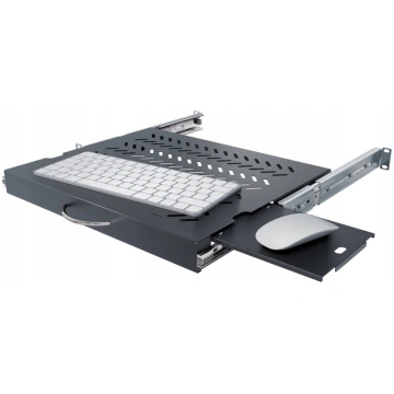 Izvelkama RACK 19" 1U 350 mm plaukts pelei un tast
