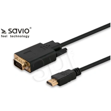 Savio adapteris - HDMI uz VGA pārveidotājs 1.8m