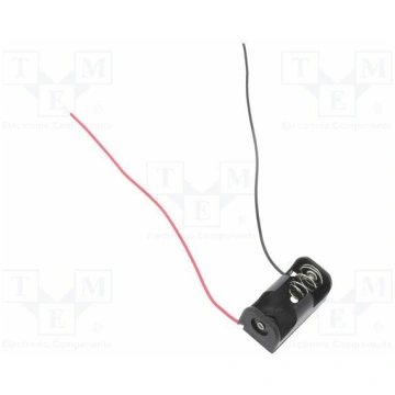 Holder; 1/2AA,1/2R6,CR2; Batt.no: 1; cables; 150mm
