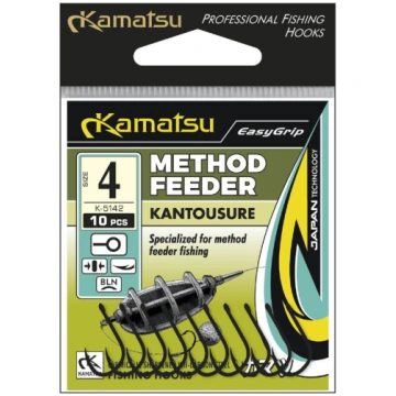 Āķi Kamatsu Kantousure Method Feeder Black Nickel 