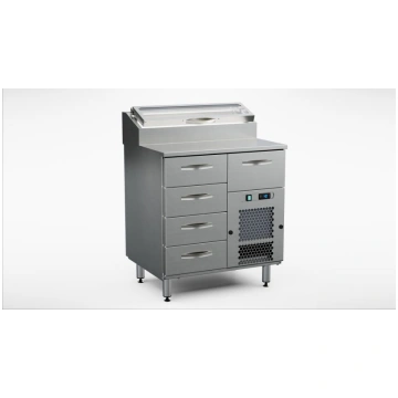 Aukstā lete 800 mm, 5 atvilktnes INOX BALTIC KTL80