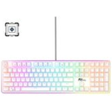 Royal kludge RK918 RGB white wired mechanical keyb