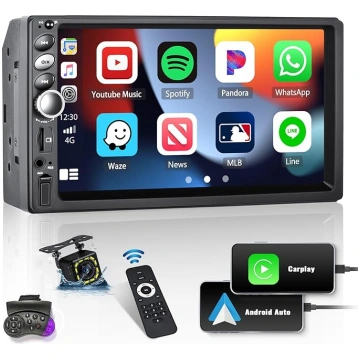 SIXWIN Double DIN CarPlay un Android autoradio 7 c