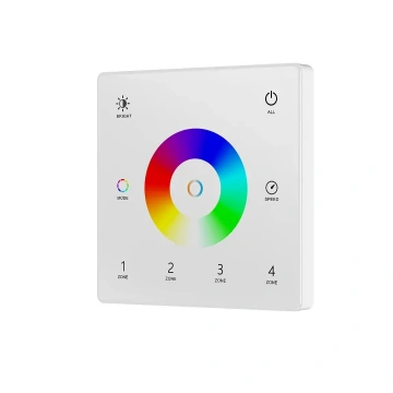 Wireless RGB+CCT Wall Panel Remote Control 4 Zones