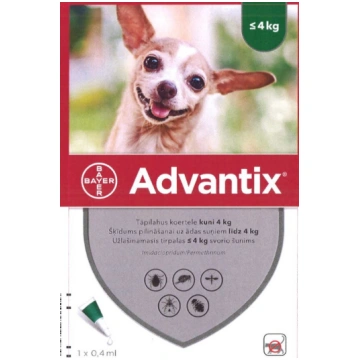 ADVANTIX SPOT-ON ŠĶĪDUMS PILINĀŠANAI UZ ĀDAS SUŅIE