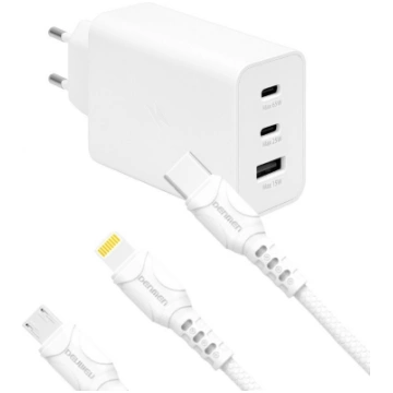 Litte sieciowa 65W + USB - Typ-C / Lightning / Mic
