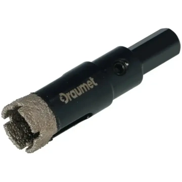 Dimanta kroņurbis flīzēm, HEX kāts, 12mm Draumet