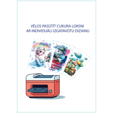 VĒLOS PASŪTĪT CUKURA LOKSNI AR INDIVIDUĀLU DIZAINU