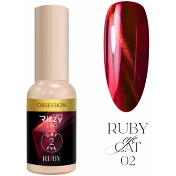 Ritzy Lac Cat Eye Ruby Obsession 02 gēllaka 9 ml R