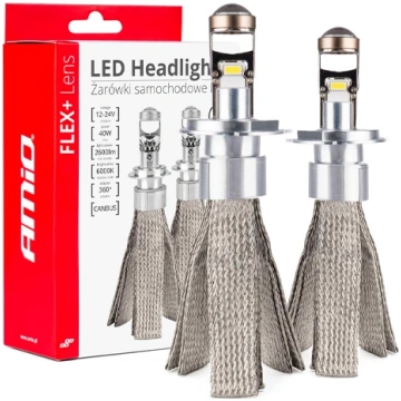 LED spuldzes H4/H19, 40W, 2600Lm, 6000K, FLEX+ Len