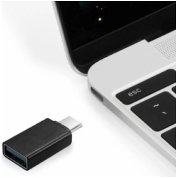 Gembird Type C Male - USB Female Black - A-USB2-CM