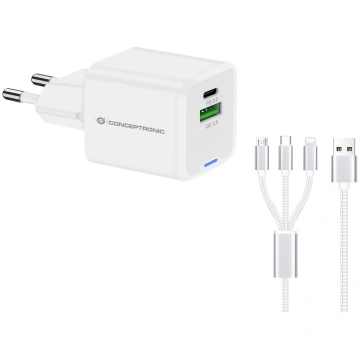 Conceptronic 2Port GaN 3-in-1 Power Adapter 33W PD