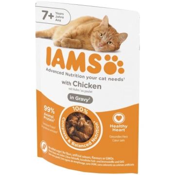 IAMS Cat Senior All Breeds Chicken In Gravy Pouch 