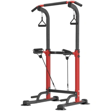 Power Tower Pull Up Bar, Dip Station, augstuma reg