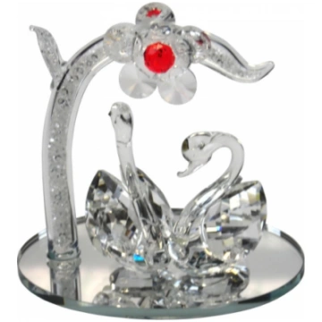 kristāla gulbji 10cm (38713)
