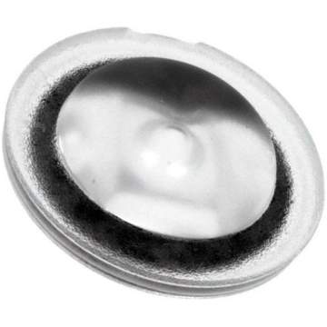 LED lens; round; transparent; Mounting: adhesive t