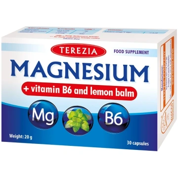 Terezia MAGNIJS + vitamīns B6 un melisa, 30 kapsul