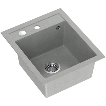 JOHNNY 100 GraniteQ silver stone, with manual siph