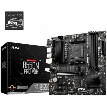 MSI B550M PRO-VDH AM4 4DDR4 HDMI/DP/VGA mATX B550M