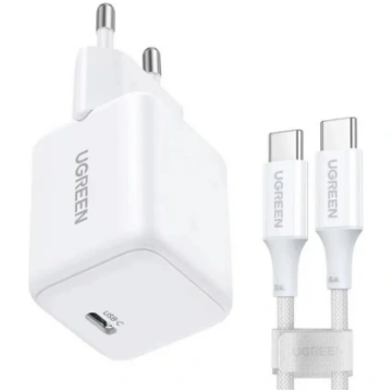 Lādētājs UGREEN X513 30W GaN USB‑C ar 1 m USB‑C ka
