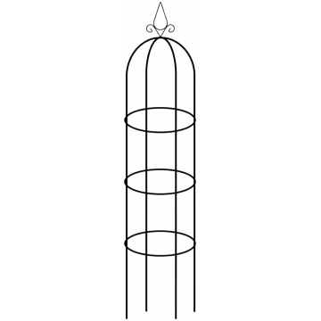 Metāla dārza pergola augiem, 196 cm, melna - garde