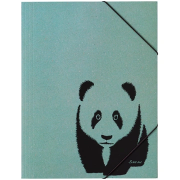 Mape PAGNA Panda, A4, elastīga, ar gumiju, zaļa | 