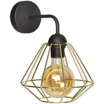 Milagro sienas lampa Lupo Black/Gold