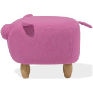 Beliani Pouf mājdzīvnieku rozā PIGGY [Pufa zwierza