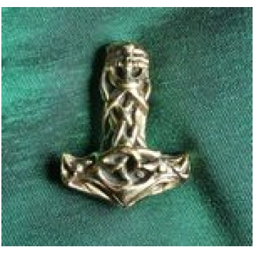 VIKING WARRIOR, bronze Thor Hammer, pendant