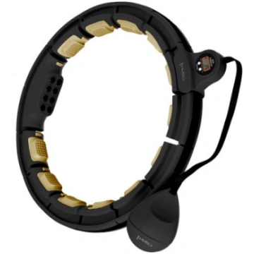 Vingrošanas riņķis HHM13 HULA HOOP BLACK/GOLD MAGN