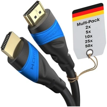 KabelDirekt 4K HDMI kabelis - 10 x 10 m - Izstrādā
