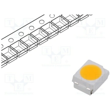 LED; white warm; SMD; PLCC2; Case (mm): 3528; 7.5÷