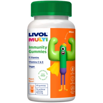LIVOL MULTI Immunity Vegan košļājamās pastilas N60